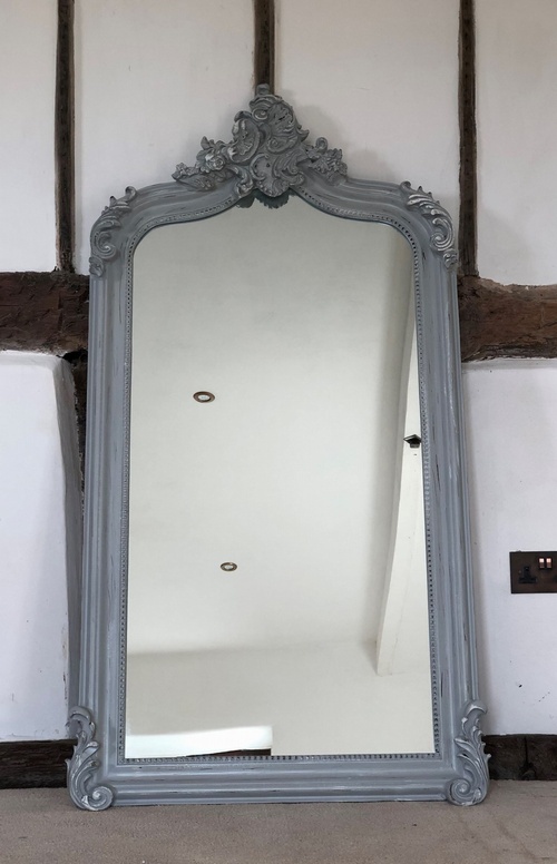 The Annecy Mirror: Distressed Parisian Grey - 5FT High Mirrors > Silver Mirrors
