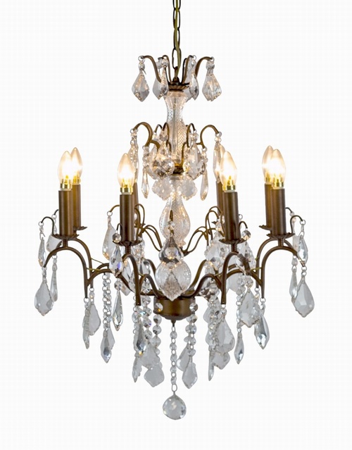 The Marseilles: 8 BRANCH FRENCH LARGE ANTIQUE BRONZE CHANDELIER Lighting > Chandeliers