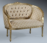 The Double Loveseat: Antique Gold Leaf & Sesame