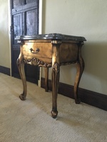 The Charles Side Table: Antique Gold & Snakeskin Marble