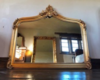 The Annecy: Antique Gold- Large Over mantle Mirror