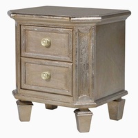 Classic Midas Gold Effect 2 Drawer Bedside Cabinet