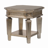 Midas Gold Effect Distressed Side Lamp Table