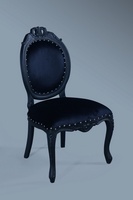 The Versailles Chair : Matt Black w/ Black Velvet