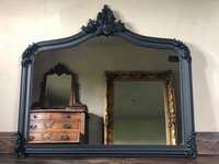 The Annecy: Large Over mantle Mirror - Matt Black