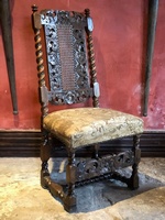 RARE Charles II Antique Walnut Rose 'Nell Gwyn' Chair