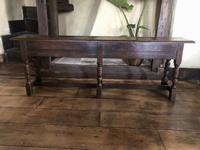 SOLD Early 1700's Original Antique Period Vintage Oak Seating Seat Bench 5 FT Long