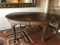 Antique Wind Out Ball and Claw Chippendale Kitchen Dining Table -Joseph Fitter