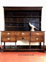 Fine Original Carmarthenshire Old Oak Period Antique Welsh Farmhouse Rustic Pot Cupboard Dresser Circa 1770