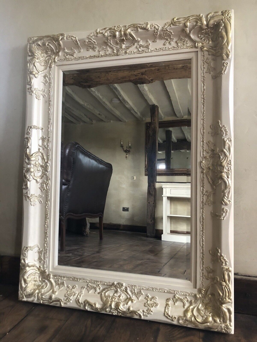 SOLD - OUT The Chateau: Cream/ Ivory kissed with French Pale Gold - Hand finished. (Made to order)