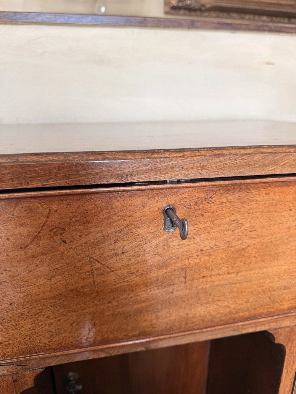 Original Antique Mahogany George III Pedestal Kneehole Writing Desk C1780