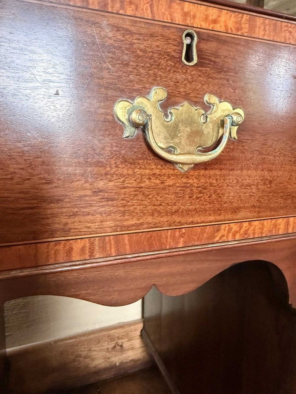 Antique Mahogany Kneehole Pedestal Desk by Hewetson Milner & Thexton C 1825