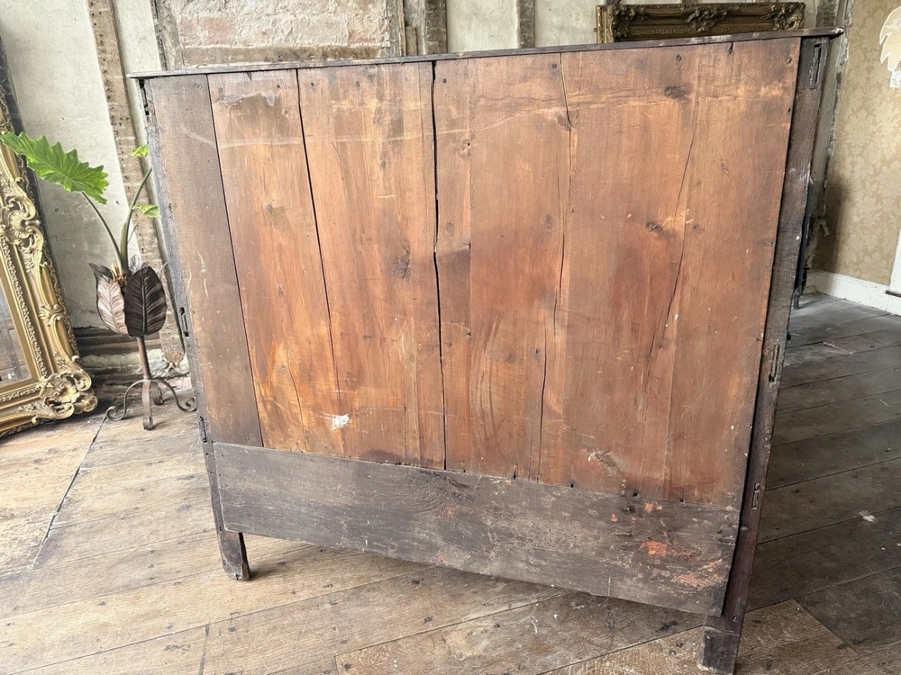 SOLD - Original Antique Carved Hand Scraped Dresser Court Cupboard Buffet Circa 1600's