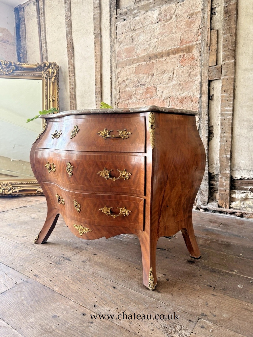 Fine Quality Antique French Commode Marble Ornatet Gilt Ormolu Chest of drawers