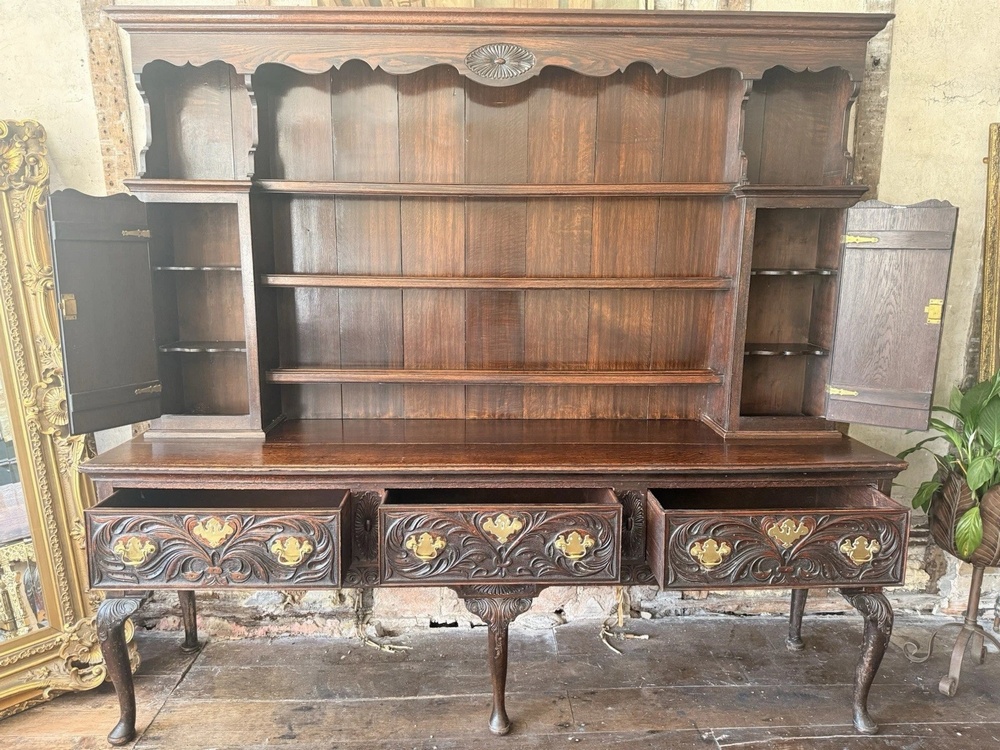 Fine Quality Important Rare Antique Oak Welsh Dresser Sideboard STAMPED RG