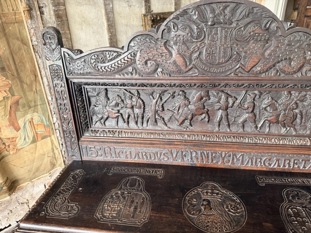 Important Antique Oak Buffet Dresser Sideboard Cupboard George Shaw Engravings 1598