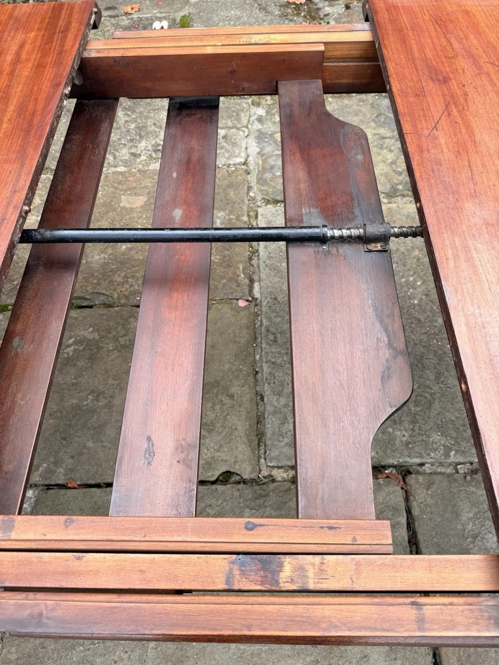 Original English Rustic Antique Mahogany Wind Out Dining Table C1850 Seats 12