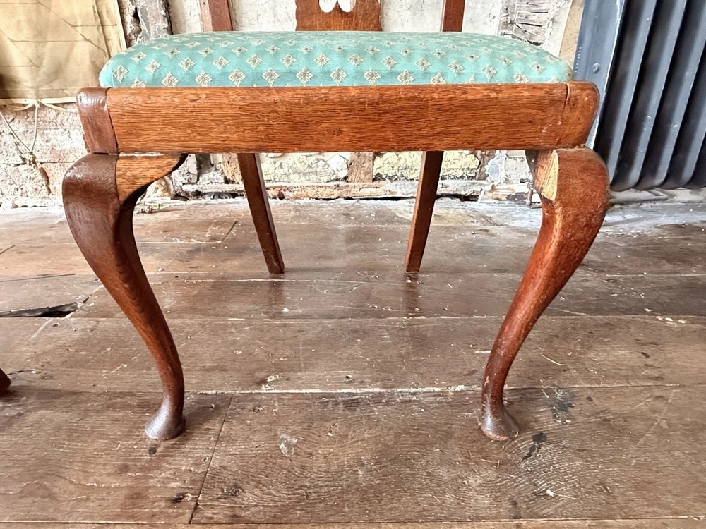 Set of 6 Antique Chippendale Style Drop in seats Dining Chairs Circa 1800's