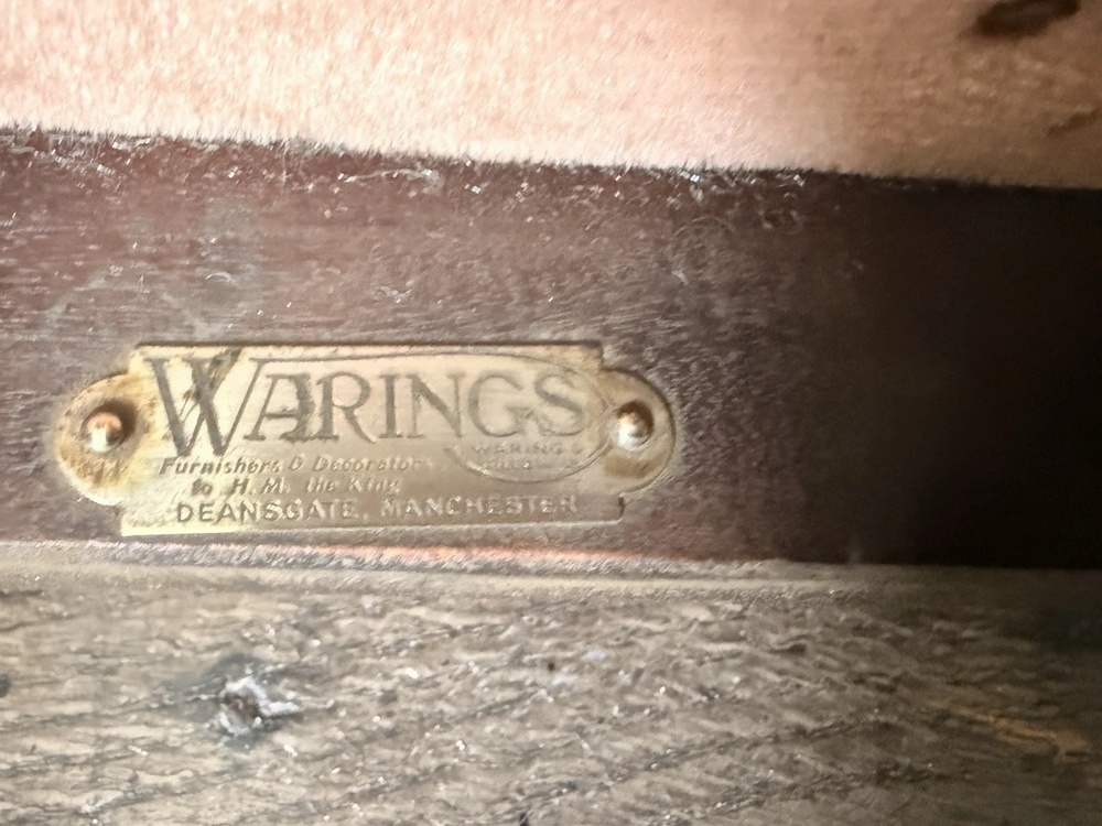 Exceptional Quality Antique Dining Pink Velvet Drop-In Seats Chairs Waring and Gillow - Deansgate Manchester