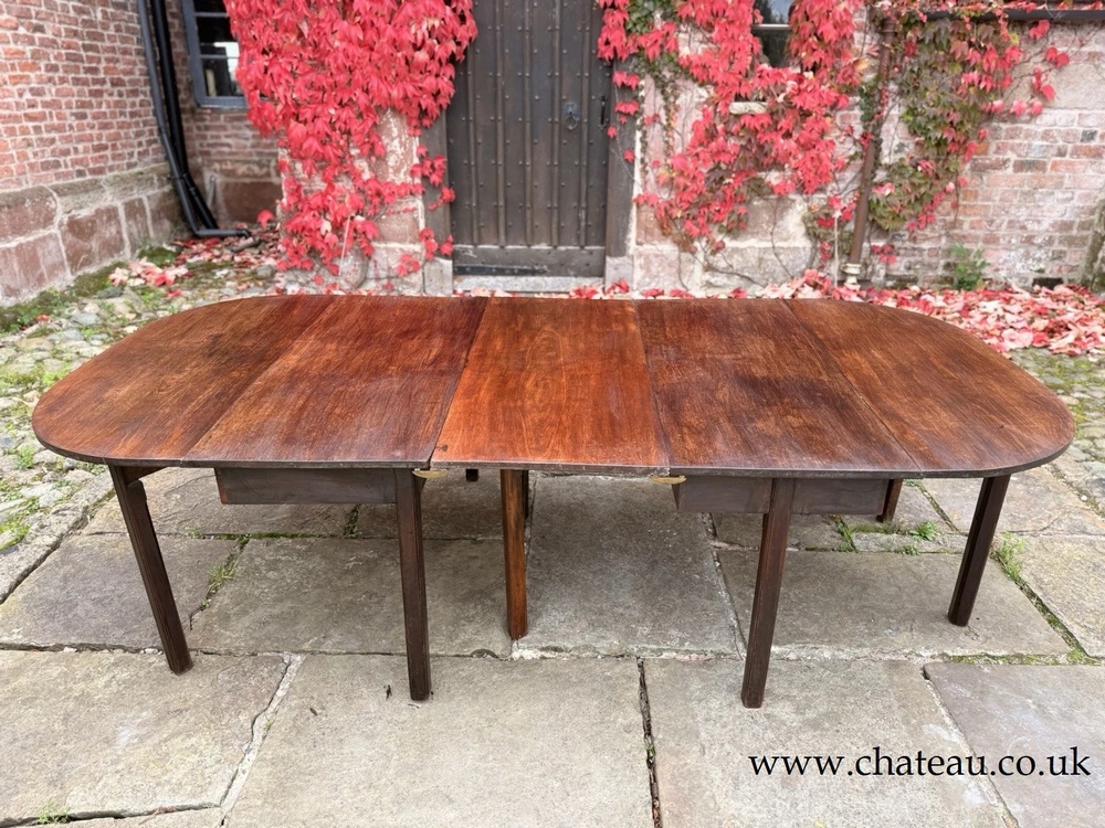 Exceptional Quality English Antique Mahogany D End Georgian Dining Table C1790