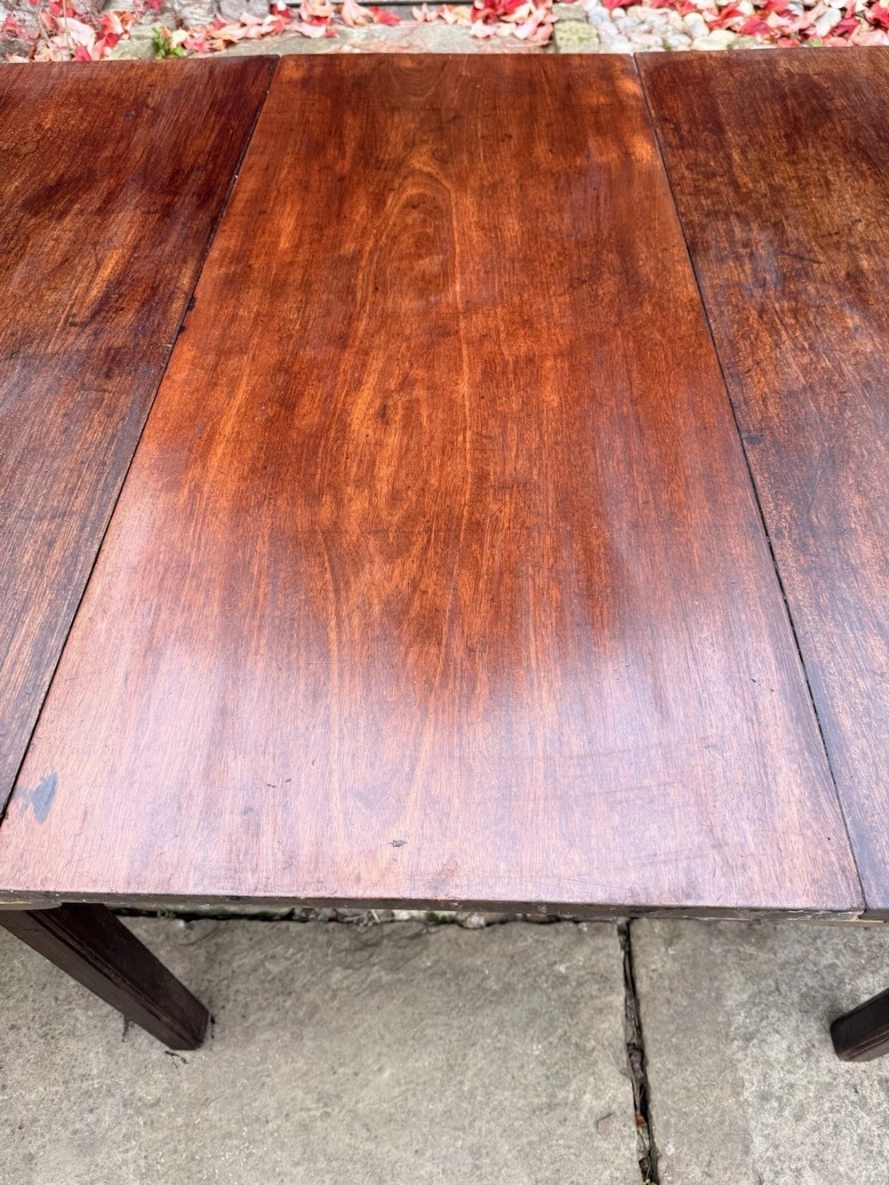 Exceptional Quality English Antique Mahogany D End Georgian Dining Table C1790
