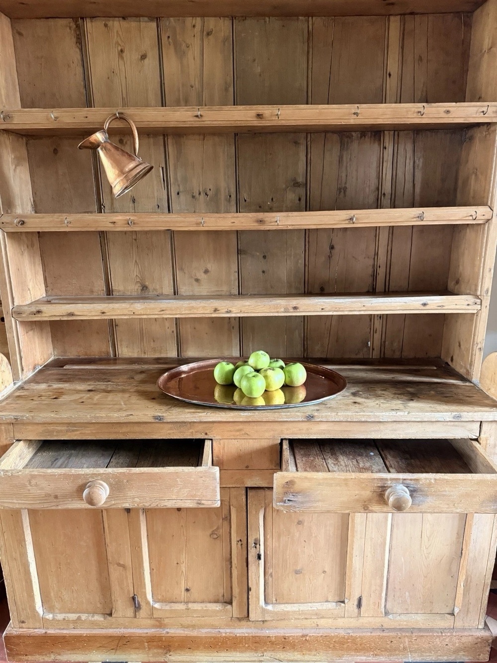 SOLD - Original Provincial Welsh Antique Farmhouse Rustic Pine Kitchen Dresser 1850 C