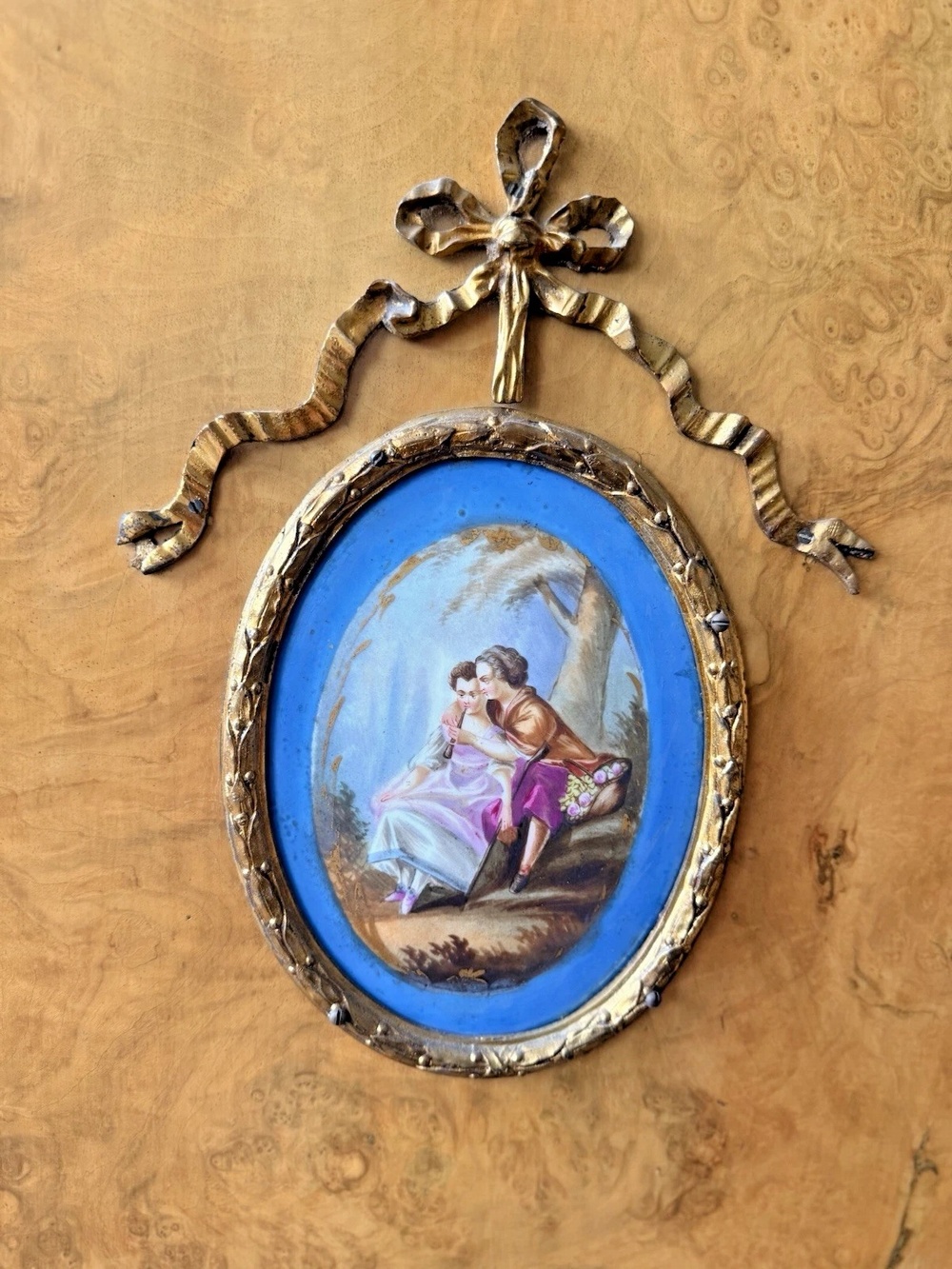 Rare Maple Antique Credenza Louis XVI French Display Porcelain Sideboard Cabinet