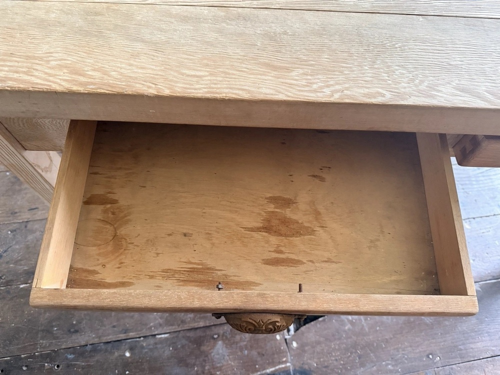 Reclaimed Vintage Rustic Oak Plank Farmhouse Vernacular Desk Kitchen Table