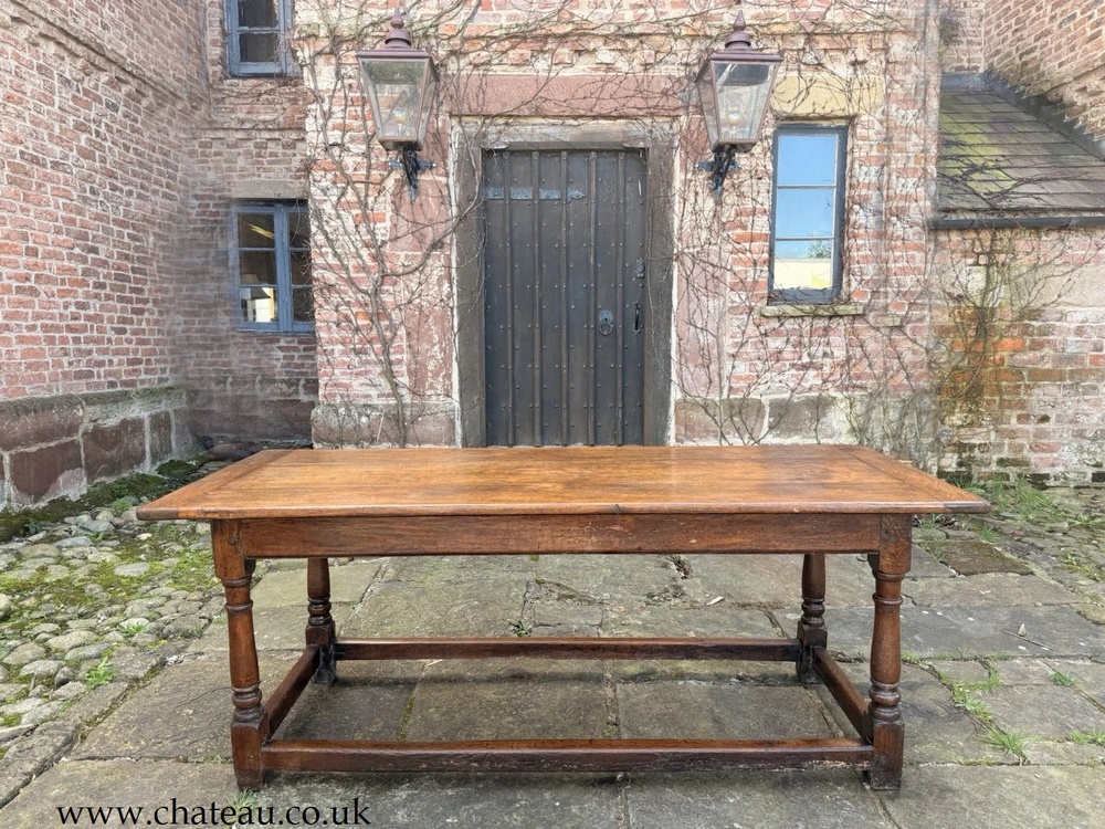Antique English Country Rustic Farmhouse Refectory Kitchen Dining Table C1850