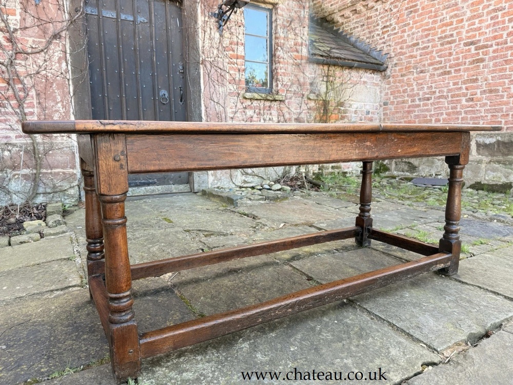Antique English Country Rustic Farmhouse Refectory Kitchen Dining Table C1850