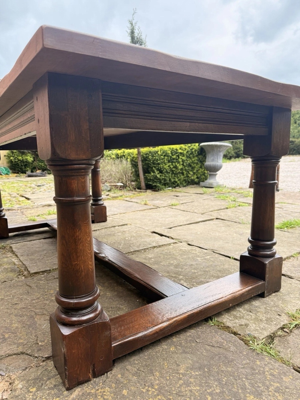 Fine Quality 17th C Oak Refectory Trestle Rustic Farmhouse Dining Kitchen Table