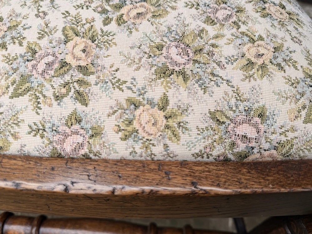 Set 6 Vintage Oak Ladder back Rustic Farmhouse Dining Chairs w/ Elbow Chairs