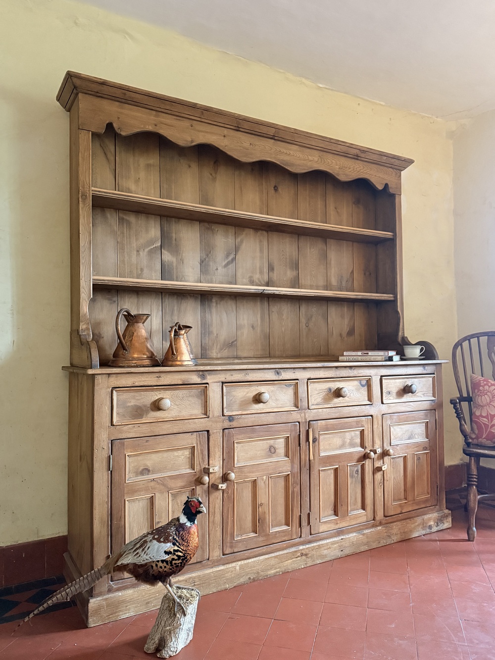 Welsh Vintage Large Rustic Kitchen Farmhouse Reclaimed Statement Pine Dresser