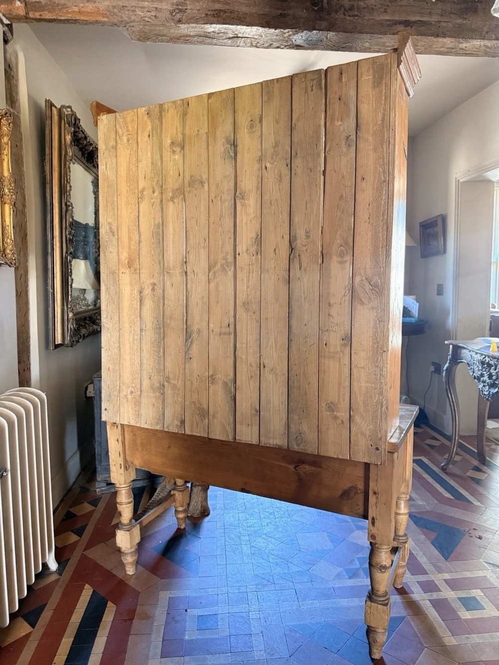 English Antique Pine Rustic Farmhouse Primitive Provincial Country Dresser 1860C