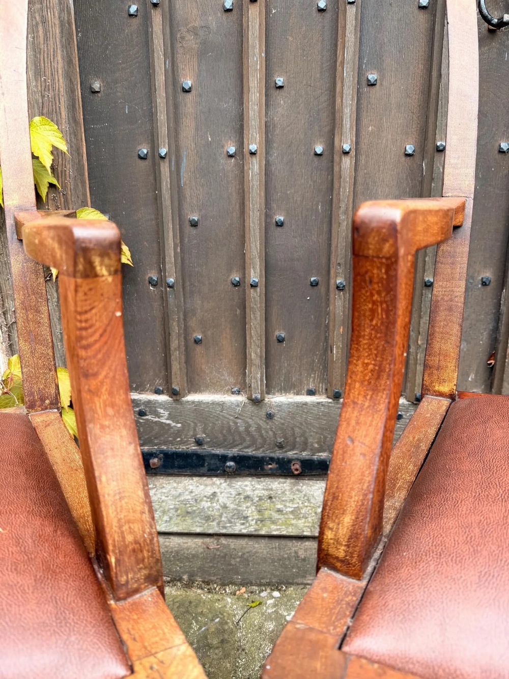Set 8 Antique Mahogany Arts & Crafts Drop in Slat back Kitchen Dining Chairs