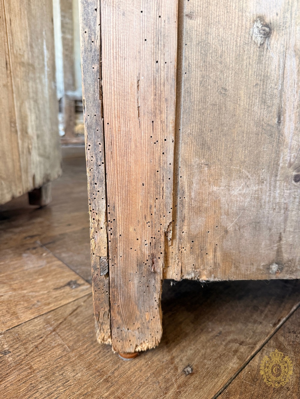 Pair Harlequin Antique Rustic Farmhouse Pine Bedside Tables Cabinets Cupboards