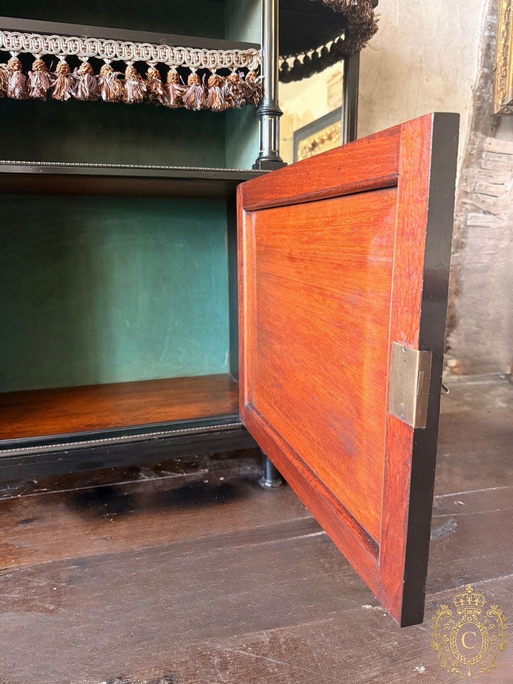 Rare Gillow & Co Ebonised Inlaid Aesthetic Movement Side Cabinet Chiffonier c.1885