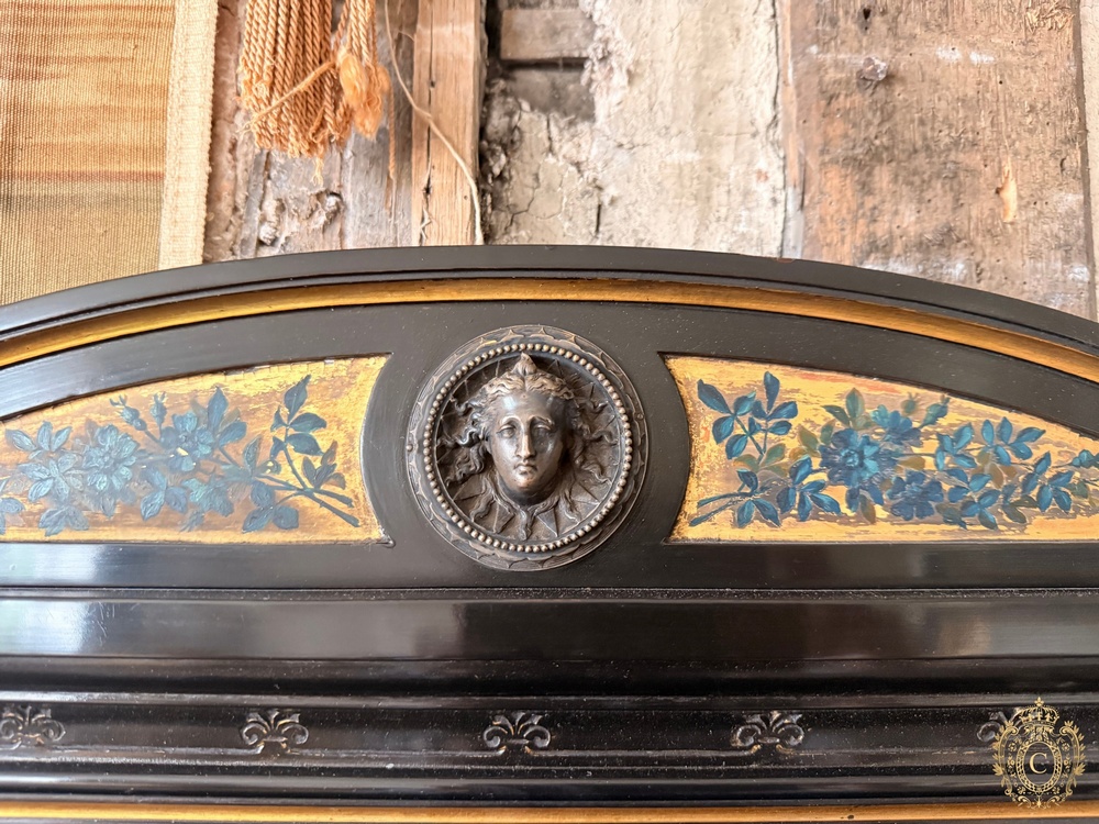 Rare Gillow & Co Ebonised Inlaid Aesthetic Movement Side Cabinet Chiffonier c.1885
