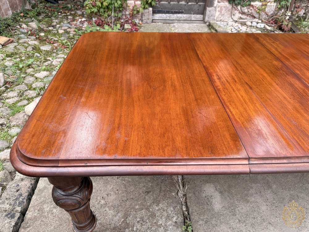 Antique Victorian Mahogany Wind-Out Extending Dining Table, Circa 1870
