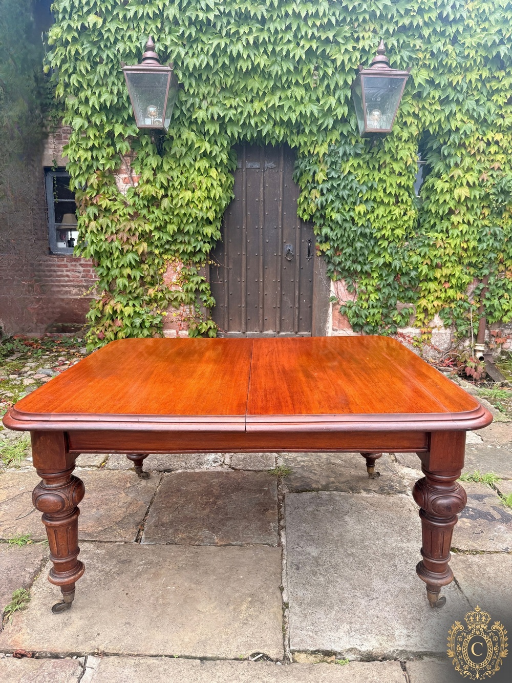 Antique Victorian Mahogany Wind-Out Extending Dining Table, Circa 1870