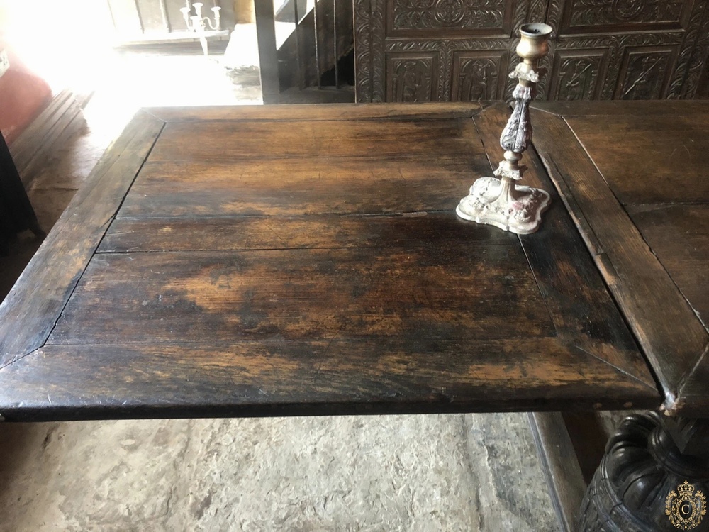 SOLD  !!!    Original Rare English Refectory Antique Kitchen Dining Table C 1680 Over 12 ft!