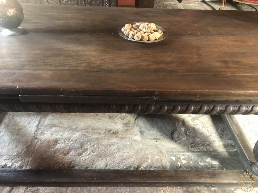 SOLD  !!!    Original Rare English Refectory Antique Kitchen Dining Table C 1680 Over 12 ft!