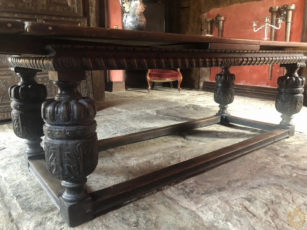 SOLD  !!!    Original Rare English Refectory Antique Kitchen Dining Table C 1680 Over 12 ft!