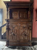Antique Oak Flemish Intricate Hand CARVED Court Cupboard Sideboard Circa 1800's